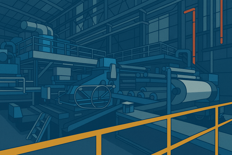roll diameter measurement with ultrasonic sensor illustration
