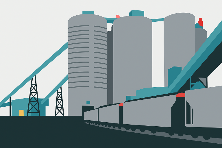 level measurement in a coal silo illustration