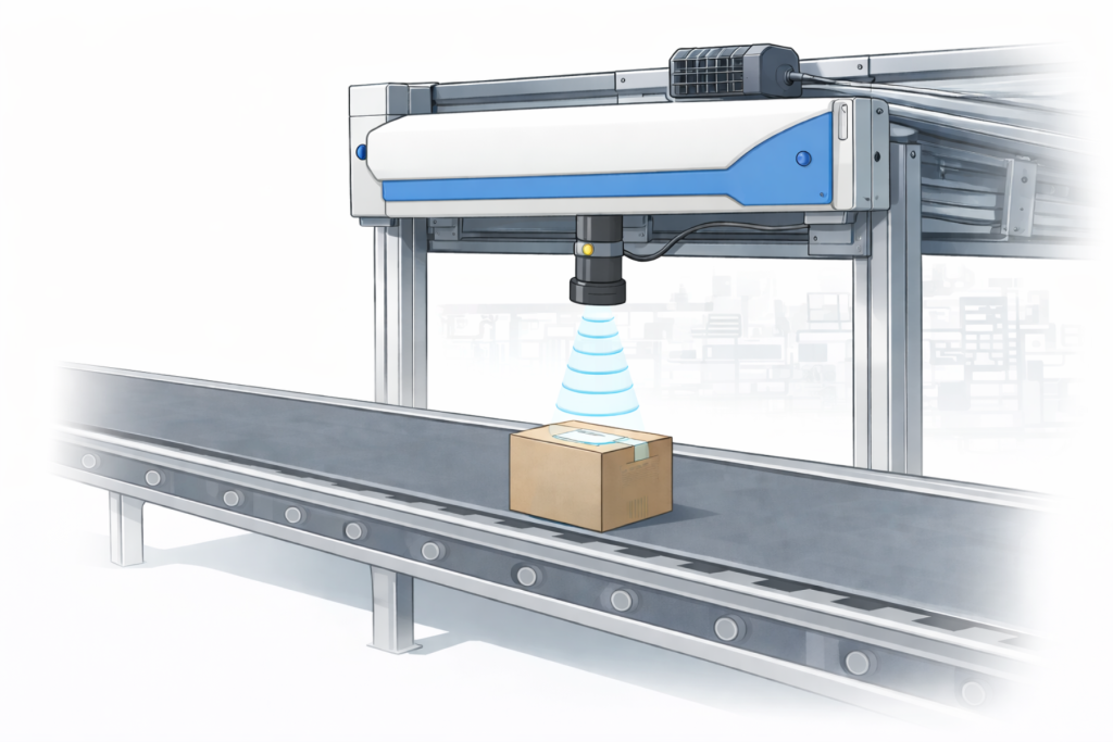 retro fit automation equipment with ultrasonic sensor