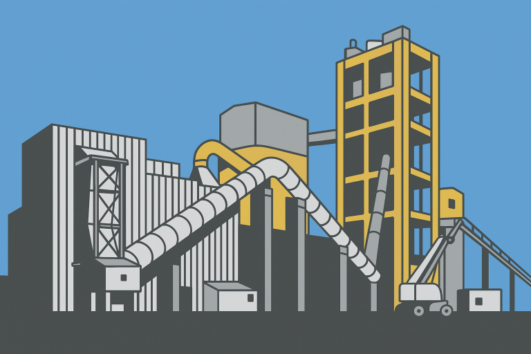 cement plant using ultrasonic level measurement