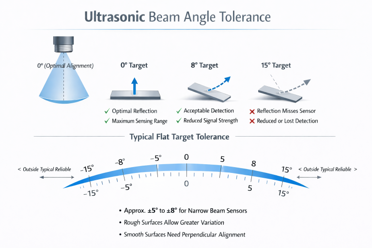 ultrasonic beam angle tolerance
