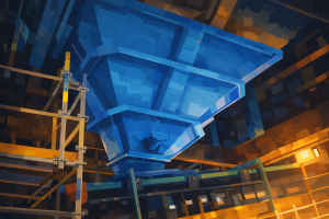 ore bin monitoring with ultrasonic sensor