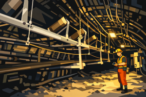 conveyor belt drift detection with a ultrasonic distance senor