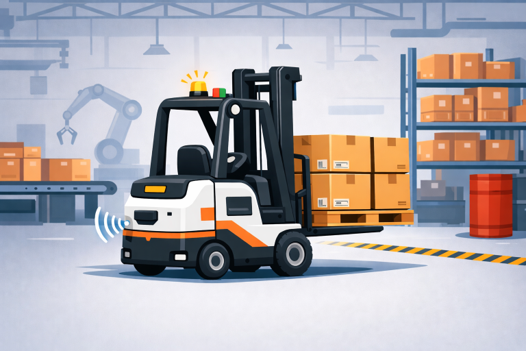 ultrasonic sensors in logistic robots as part of a sensor suite